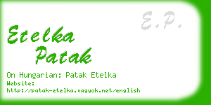 etelka patak business card